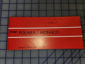 1969 Dodge Polara Monaco Owners Manual Original - Picture 1 of 1