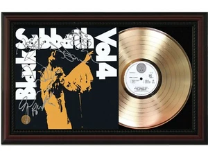 Black Sabbath Framed Cherry wood Reproduction Signature LP Record Display. "M4" - Picture 1 of 4