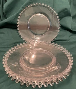 Vintage Imperial Glass Candlewick “Clear” 8in Plates (set Of 4) - Picture 1 of 3