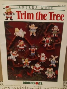 Dimensions Barbara Mock Trim the Tree # 200 Cross Stitch Ornament Charts - Picture 1 of 5