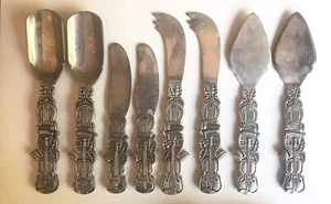 Vintage Godinger Silver Plate Cheese & Olive Serving Set Violin Harp Music 8 Pc - Picture 1 of 4