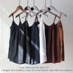 Lady Tank Top Vest Camisole Shirt Spaghetti Strap Sleeveless Solid Casual Summer - Picture 1 of 17