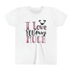 I Love You Beary Much - Youth Short Sleeve Tee - Picture 1 of 17