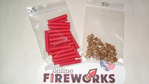 25 Red 1/4 x 2 x 1/16 inch Paper Fireworks Tubes + 50 Free Plugs + Free Shipping - Picture 1 of 1