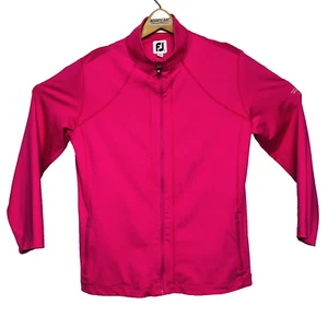 Footjoy FJ Womens Pink Athletic Full Zip Nylon Spandex Jacket Size Small S - Picture 1 of 5