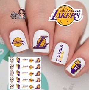 LA Lakers NBA Waterslide Nagel Aufkleber Set 50 Anleitung & Bonus - Bild 1 von 6