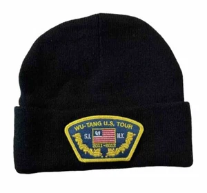 Wu-Tang Clan U.S. Tour Beanie Black Hip Hop 2011-2012 World Tour Military Patch - Picture 1 of 8