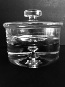 KROSNO GLAS POLEN große Schale mit Deckel kontrollierte Blase in breitem Boden - Bild 1 von 12