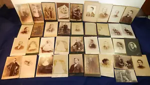 Lot of 36! Antique Photos Portrait Cabinet Cards 1890's - 1920's ONE ESTATE!! - Picture 1 of 13
