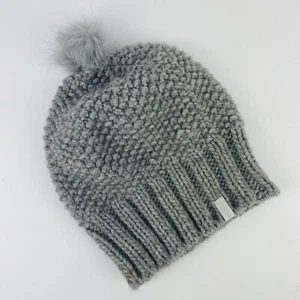 Pistil Damen Beanie Strickmütze grau anthrazit "Fell" Bommel Winter Herbst Mütze gebraucht, in einwandfreiem Zustand - Bild 1 von 6
