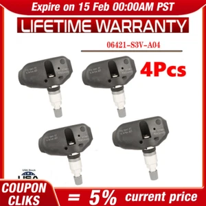 Set Of 4 Tire Pressure Sensors TPMS 06421-S3V-A04 For Honda Acura MDX RL TL - Picture 1 of 11
