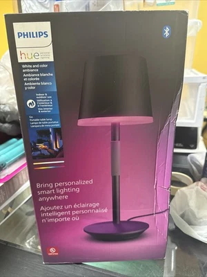 Philips Hue Go Smart Portable Table Lamp, Black - White and Color Ambiance LED - Image 1 of 3