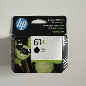 HP 61XL Black Noir zawiera 1 oryginalny wkład atramentowy NOWY Wygasa sierpień 2026 - Zdjęcie 1 z 6