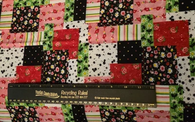 Snuggle Floral Patchwork Flannel Craft Sewing Fabric One Yard Joann NEW - Image 1 of 2