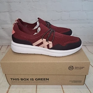 Sneakers Clarks Cloudsteppers Ezera Run comode slip on bordeaux taglia 7,5 W nuove con scatola! - Foto 1 di 6