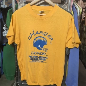 Vintage 1980 San Diego Chargers NFL T-Shirt Single Stitch Size L Large 2nd Blood - Bild 1 von 16