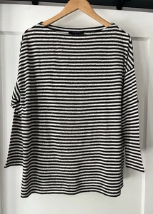 ALLSAINTS RITA OVERSIZED STRIPED T-SHIRT - Women’s Small - Made In Portugal 🇵🇹 - Picture 1 of 15