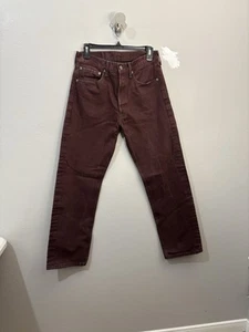 Levis 501 Dark Wash Brown Denim Jeans Herren 32/30 Button Fly - Bild 1 von 14