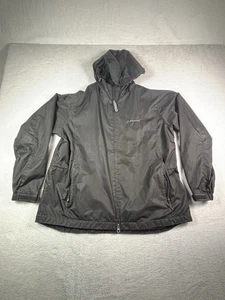 Boeing Large Jacket Black With Hoodie Wind Breaker With Zipper Pockets Men's - Picture 1 of 5