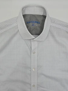 Camisa Twillory Para Hombres Manga Larga Con Botones 16.5 34-35 Rendimiento Ajuste A Medida - Imagen 1 de 14