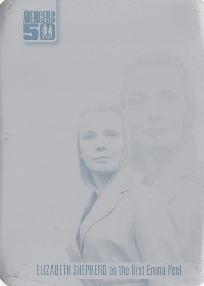 THE AVENGERS 50TH ANNIVERSARY 2012 ELIZABETH SHEPHERD UNSIGNED PRINTING PLATE 1 - Image 1 of 1