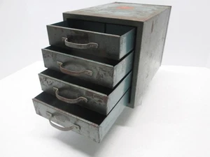 WARDS MASTER QUALITY 4-DRAWER METAL TOOL CABINET SMALL PARTS STORAGE BOX - Picture 1 of 4