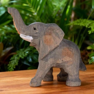 Elephant Statue Decorative Animal Figurine for Fireplace Living Room Shelf - Picture 1 of 7