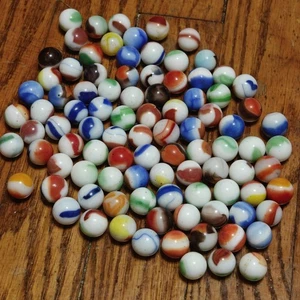 Vintage Marble Lot Of 100 - Patch Ribbon King Peltier Vitro Mix - Picture 1 of 6