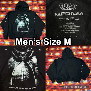 GOAT Crew Alien The Movie Black Heavyweight Hoodie Men Size Medium Culture Kings - Picture 1 of 7