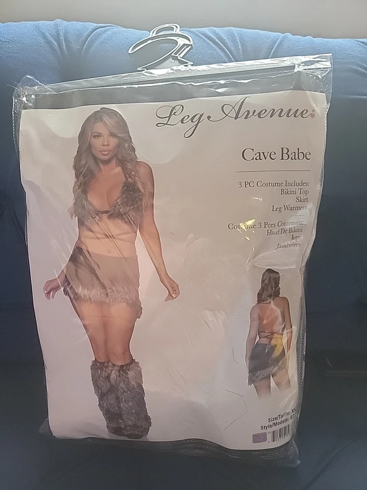 Leg Avenue Cave Babe 3 piece TOP.  shirt.  leg warmers. NEW.  SEXY. SIZE XS. - Image 1 of 4