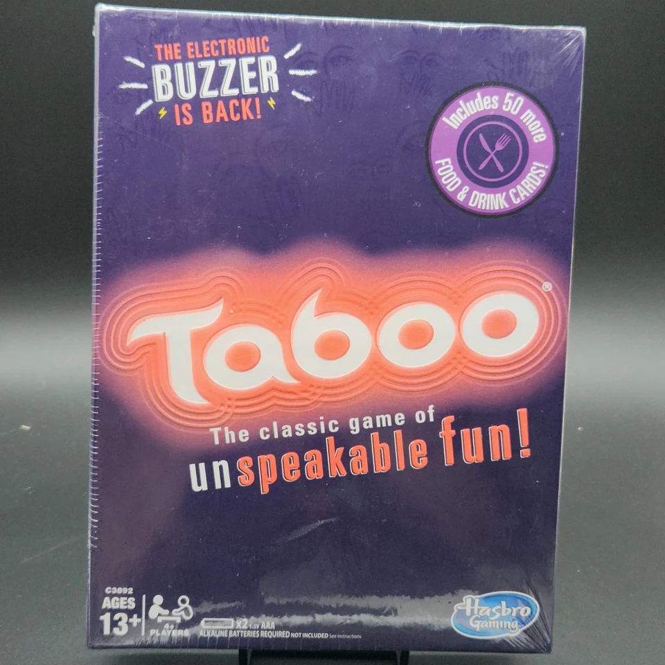 Hasbro TABOO The Classic Game Of Unspeakable Fun With Electronic Buzzer NIB - Image 1 of 2