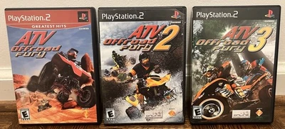 Sony PlayStation 2 PS2 Bundle of 3 ATV Offroad Fury 1, 2, and 3 Tested Complete - Image 1 of 4