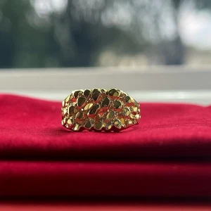 10K Gold Nugget Ring - Picture 1 of 2