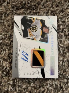 2017-18 Ultimate Collection #95 Charlie McAvoy Patch Auto Rookie RC /49 - Picture 1 of 3