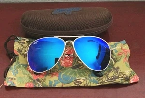 MAUI JIM MAVERICKS BLUE HAWAII MIRROR MJ-264-17 MP-BH 61/14-137 SUNGLASSES.JAPAN - Picture 1 of 13