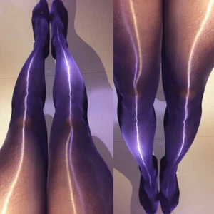 Herren Wetlook Glanz Strumpfhose Strumpfhose Unterwäsche W Silikon Massage Trunk - Bild 1 von 14