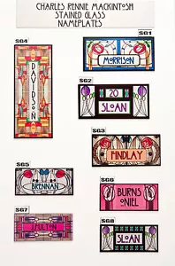 House Sign Plaque Personalised Name Plate Door Number Rennie Macintosh - Picture 1 of 9