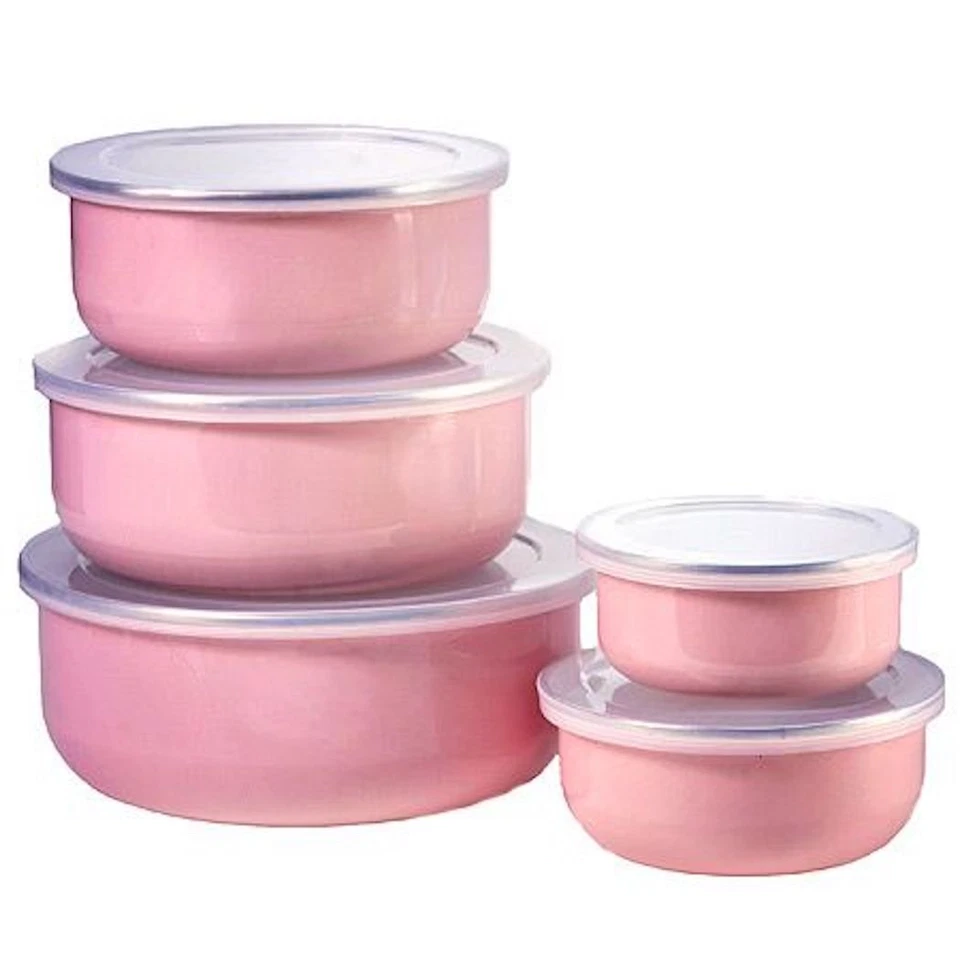 Mayer & Boch Esmalte Apilable Juego de 5 Cuencos con Tapas Foto 1 de 1