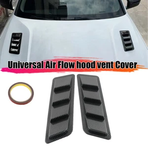 2x Cubierta escoba de ventilación universal para campana de automóvil Recorte del panel de enfriamiento de admisión de flujo de aire - Imagen 1 de 12
