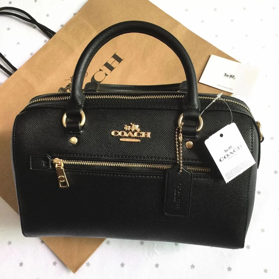 Coach Rowan Women's Satchel Medium - Black (F79946)