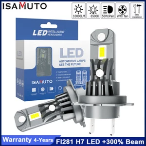 Kit Bombilla Faro LED ISAMUTO H7 Luz Alta Baja 10000LM Super Brillante 6500K Blanco - Imagen 1 de 9