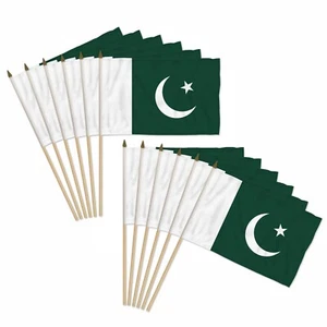 12 Stück Packung Pakistan 12x18 Zoll Handheld Country Stick Flaggen - Bild 1 von 2