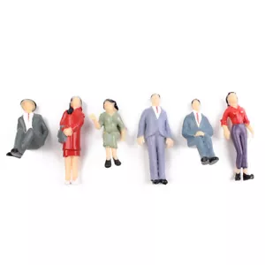 6 pcs. 75mm Figures G Scale Figures painted Architectural Model Supplies 1/24 - Picture 1 of 4