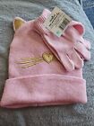 Childrens Hat And Glove Set Girl New With Tags