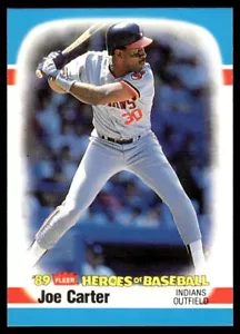 1989 Fleer Heroes of Baseball Joe Carter Cleveland Indians #6 - Picture 1 of 2