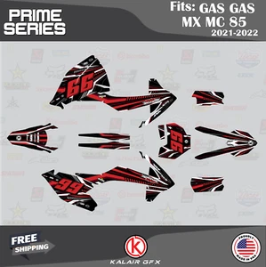 Graphics Kit for GASGAS MC85 MC 85 2021 2022 2023 Prime - RED - Picture 1 of 6