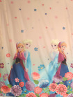 Disney Frozen Elsa Anna Pink Blue Floral Flower Curtain Panel  41" x 65" FLAW
