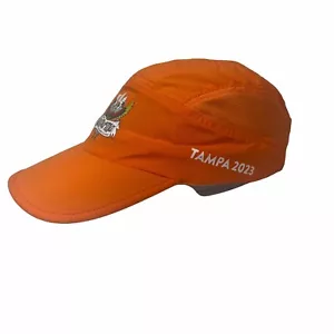 2023 Gasparilla Distance Classic Running Cap Hat Orange Go Time Tampa Florida - Picture 1 of 11