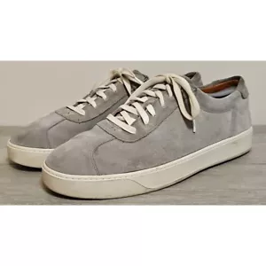 Allen Edmonds "COURTSIDE" Men's Casual Low-Top Suede Sneakers 11 D Gray - Picture 1 of 11