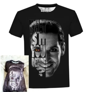 LUCIFER MorningStar 3D T-Shirt Tee "What Is It You Desire? TV ser L/XL Halloween - Picture 1 of 15